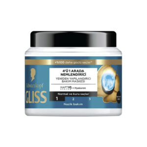 ماسک مو گلیس مرطوب‌کننده 4 کاره مناسب مو‌های معمولی و خشک ۴۰۰ میل