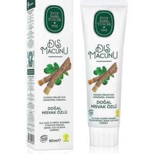 خمیر دندان بدون فلوراید ایوب صبری EYUP SABRI با عصاره چوب مسواک برای دندان های حساس حجم 90 میل